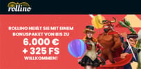 &Uuml;berragendes Willkommenspaket: 6.000 &euro; Bonus + 325 FS