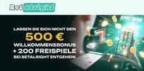 Starten Sie durch bei Betalright: 500 Euro Bonus + 200 Freispiele