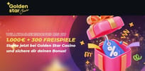 Golden Star Casino Bonus – Bis zu €1.000 & 300 Freispiele