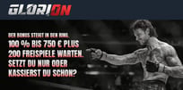 Glorion Casino Startangebot: bis zu 750 € Bonus + 200 Freispiele